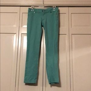 teal colored jeggings